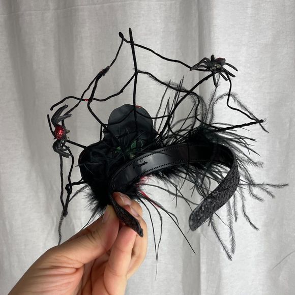 Spiderweb Head Piece Headband Halloween Costume Cobweb - Picture 11 of 11